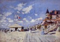 die Promenade auf dem Strand bei Trouville Claude Monet